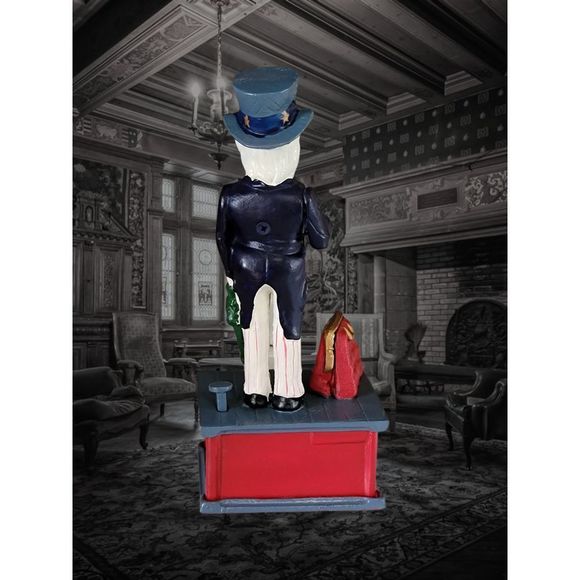 Vintage Cast Iron Penny Bank Vintgage Mechanical Working Uncle Sam Bank - Picture 4 of 10